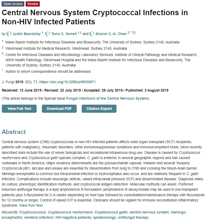 JoF_MDPI's tweet image. A review entitled ”Central Nervous System #Cryptococcal #Infections in Non-#HIV Infected Patients” from Justin Beardsley et al.

View full text at mdpi.com/2309-608X/5/3/…