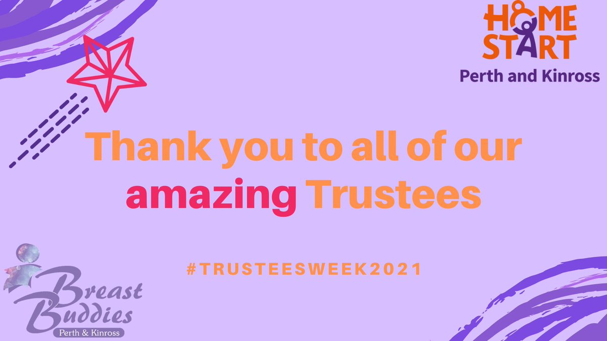 It's #trusteesweek and we're celebrating our amazing trustees who volunteer their time to help run Home Start Perth and Kinross and are always there to offer their support - thank you to Jenny, Karen, Tim, Bruce, Samaira, Anne and Hannah. #HomeStartTrustee  #HomeStartHero