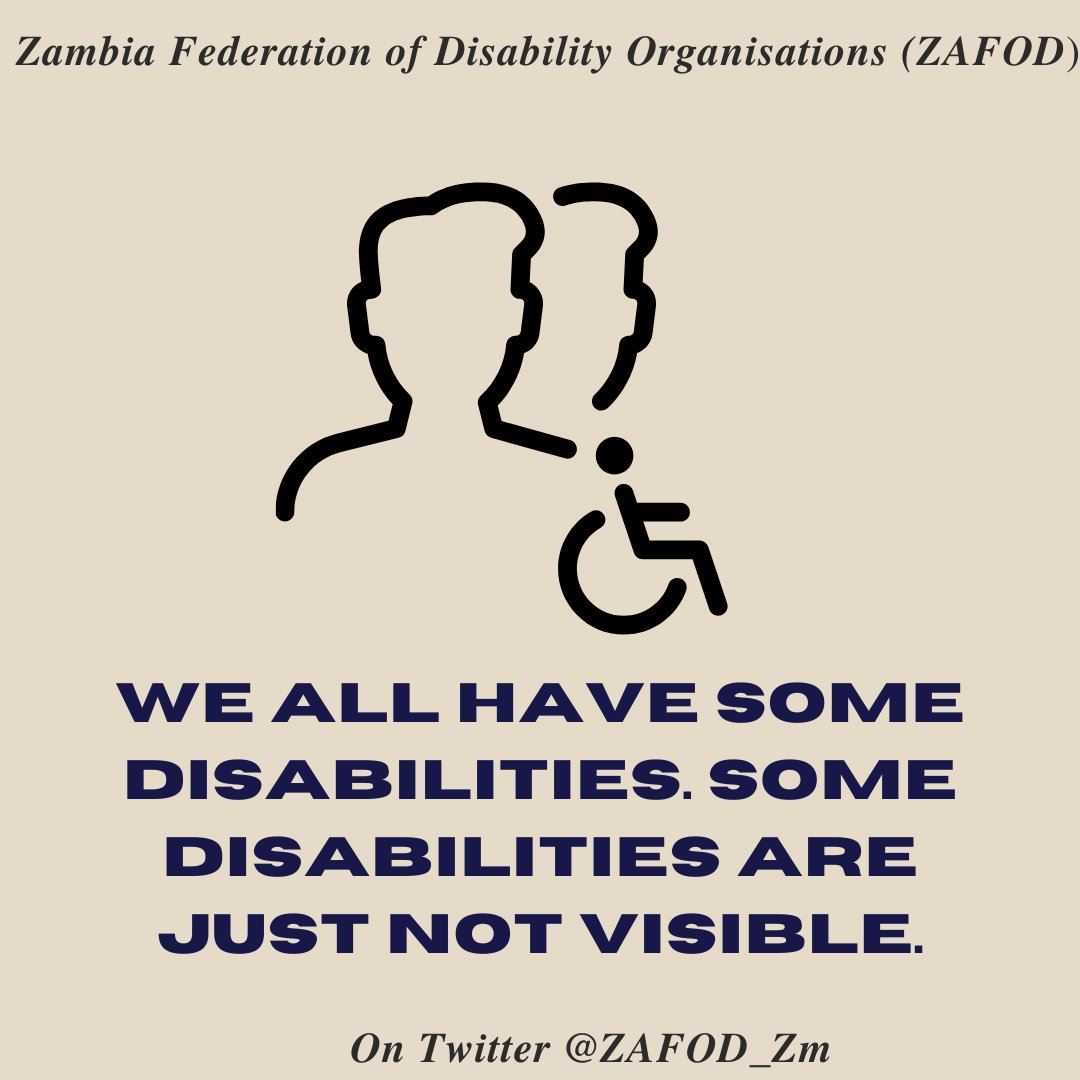 ZAFOD_Zm's tweet photo. Disability is not a homogenous group. There are various types of disability which include physical, sensory, and intellectual disabilities. 
#DisabilityAwareness
#Educateyourselves https://t.co/qbkdg7J5TF