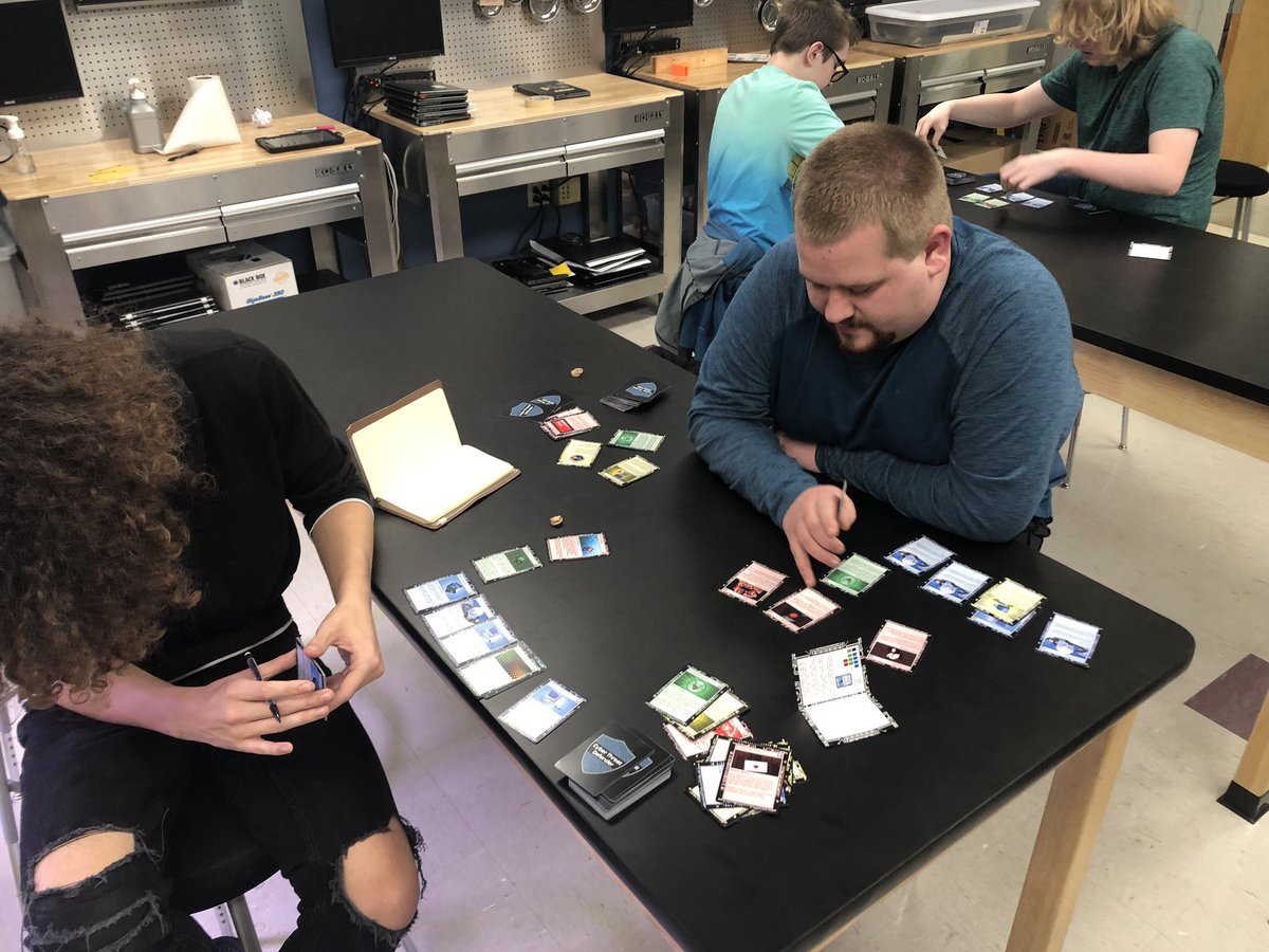 JSmith_BL's tweet photo. Friday my Repair students ended the week learning about security through the card game Cyber Threat Defender from CIAS. https://t.co/c2VaDCUojO
