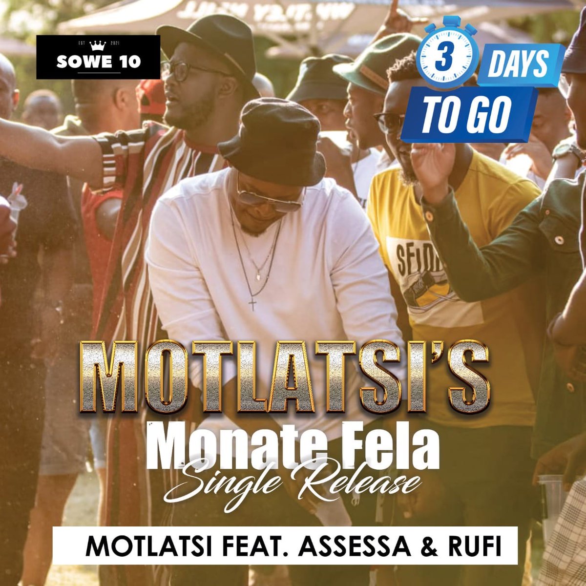 ephenia_t's tweet photo. Ah yebo, ah yebo.Yebo yaaaaah. Re batla ntho tse #monatefela #singleloading 3days to go 🎶 before you can jam with us. Song release is nearing, it's almost time for #goodvibes #summer. Abashwe 🔥 @TshukiriM and @Tlatsi will see you on the 6th for the birthday party and music vid. https://t.co/6YJ1zu5edJ