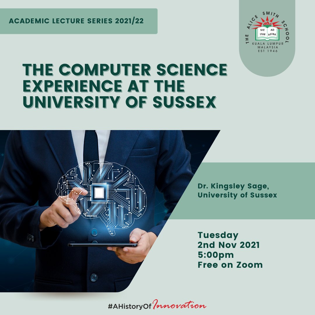 KLASS_HigherEd's tweet photo. Our academic lecture series will continue tomorrow with Dr. Kingsley Sage from @SussexUni - join us to learn more about Computer Science!

Register here: https://t.co/tFBlpvMxAY to get the Zoom link. https://t.co/kaxrixRhkr