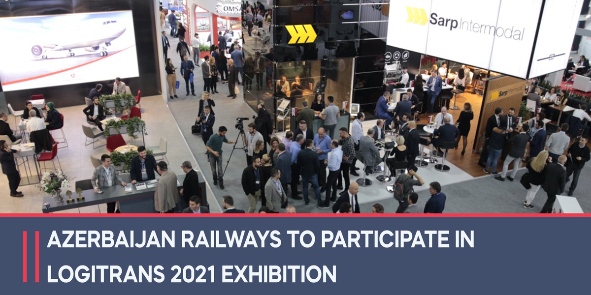 ADYFreight's tweet photo. ADY Express and ADY Container, subsidiaries of Azerbaijan Railways, will take part in Intl. Transport and Logistics Exhibition "Logitrans 2021" in Istanbul on Nov 10-12. #ady #demiryollari #logitrans #railway #freight #cargo #transit #export #import #adycontainer #adyexpress https://t.co/5C6gjgh2oy