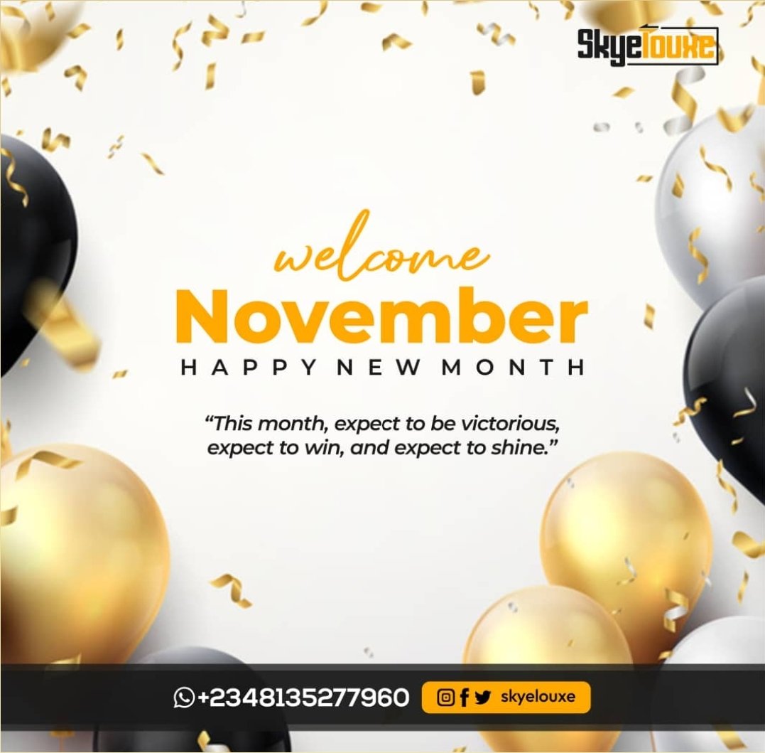 skyelouxe's tweet photo. Happy New November from all of us at #Skyelouxe
Trade with Skyelouxe today! #safe #fast #reliable 💯

#bitcoin #btc #giftcards #naira #exchange #trade #p2p  #peertopeer #trust #newmonth #November https://t.co/rXrdddpI4D
