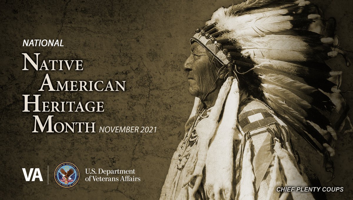 DeptVetAffairs's tweet photo. November is National Native American Heritage Month. Throughout November, we celebrate those of indigenous heritage, embrace the cultures they embody and educate the public about tribal communities. To read more about Native Americans Veterans, visit https://t.co/PhQXeenS0j https://t.co/lXCAMLpHD3