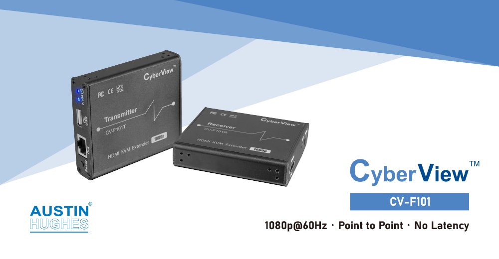 AustinHughes_US's tweet photo. Austin Hughes CyberView 1080p HDMI KVM Extender extends HDMI up to 1080p HD resolution, analog audio (via 3.5mm AUX), & USB-based signals over a single CAT5/6/7 cable.
Find out more: https://t.co/xq1Hn3OXqy
#RackKVM #KVMextender https://t.co/3xssz5LrB9