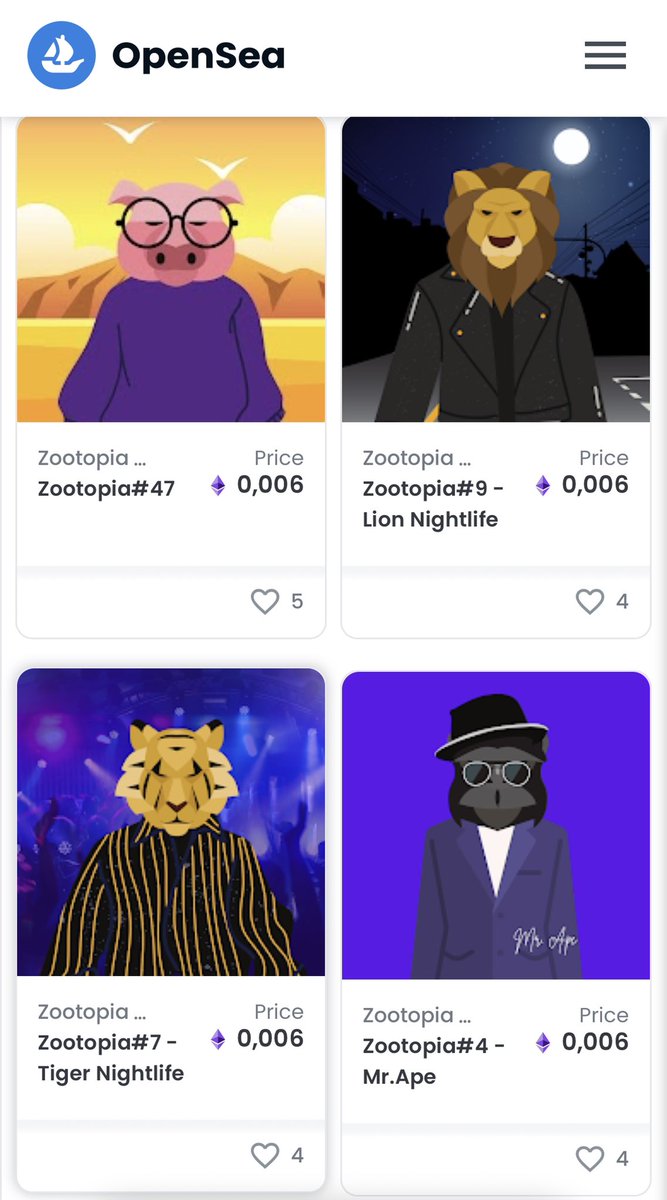 Who wanna have a piece of these arts 🖼🙌? 

opensea.io/collection/zoo…

#nft #NFTs #nftopensea #NFTartist #nftwork #NFTcollectibles #NFTcollections