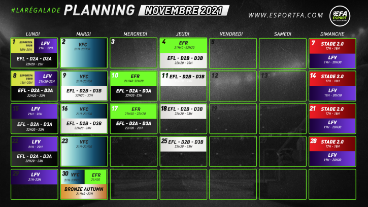 eSportFA_FR's tweet image. 📌 Le planning du mois

#ESPORTFA22