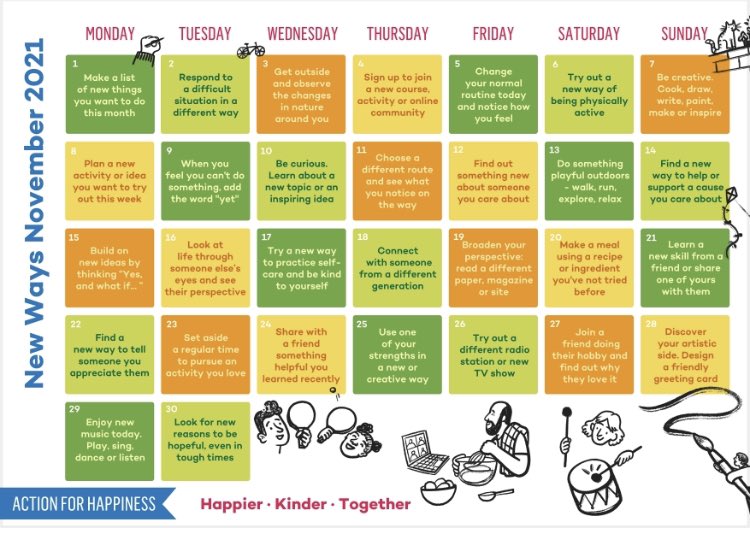 New Calendar for November from <a href="/actionhappiness/">Action for Happiness</a> see it here and check out their website actionforhappiness.org/november
