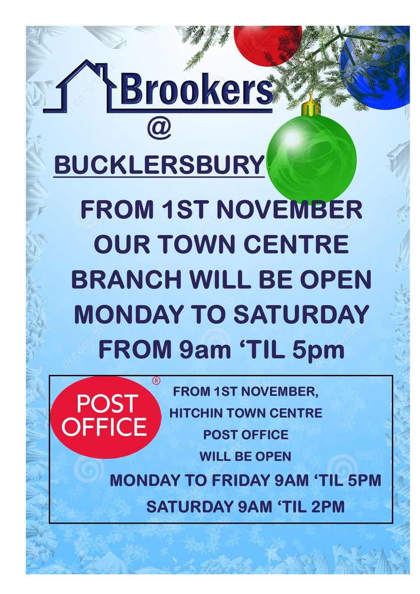 New hours for the run up to Christmas