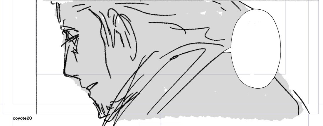 今日は「コヨーテ」20話のネームしてました。画像はその一部。お話はちょうど4巻の続きになります。今回は巻頭カラーも担当させて頂きまーす!やった!! 