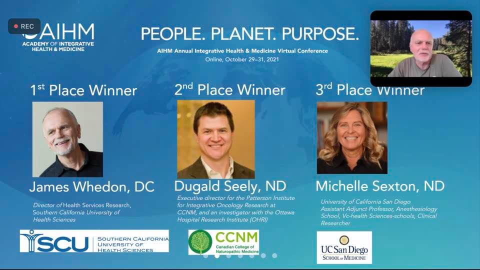 Was an honour and delight to be awarded 2nd prize for our research at the recent <a href="/AIHMGlobal/">AIHM</a> conference. This was for our clinical trial exploring melatonin for lung cancer - AMPLCaRe. @integrativeoncology <a href="/thechiottawa/">The Centre for Health Innovation (The CHI)</a> <a href="/myccnm/">CCNM</a> <a href="/myccnmresearch/">CCNM Research</a> <a href="/oncanp/">OncANP</a>.