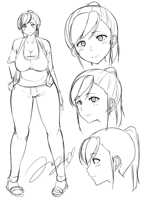 次回描きたいキャラ。何でも言う事聞いてくれそうな人妻。 