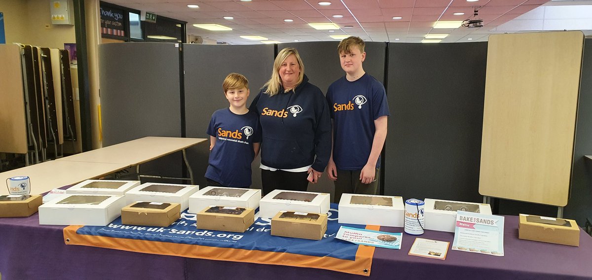 <a href="/Chfieldsands/">Chesterfield Sands</a> Lewis, Luke and Mum with a fully-laden table of tasty cakes and biscuits for our staff training day. 🍪🍩🍰 #begenerous
