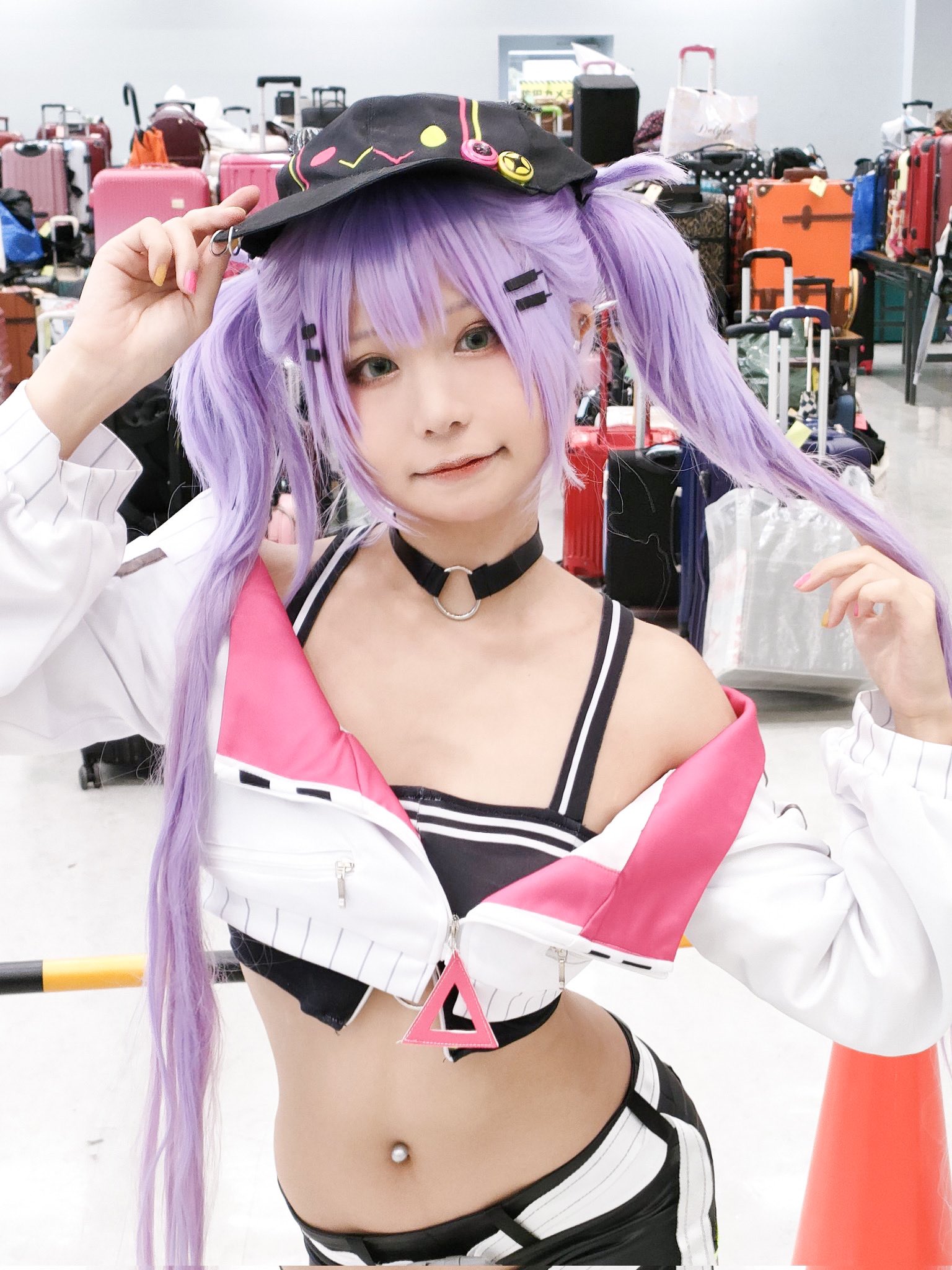 ホロライブ常闇トワ コスプレ Lサイズ 靴・ウィッグ付き - コスプレ