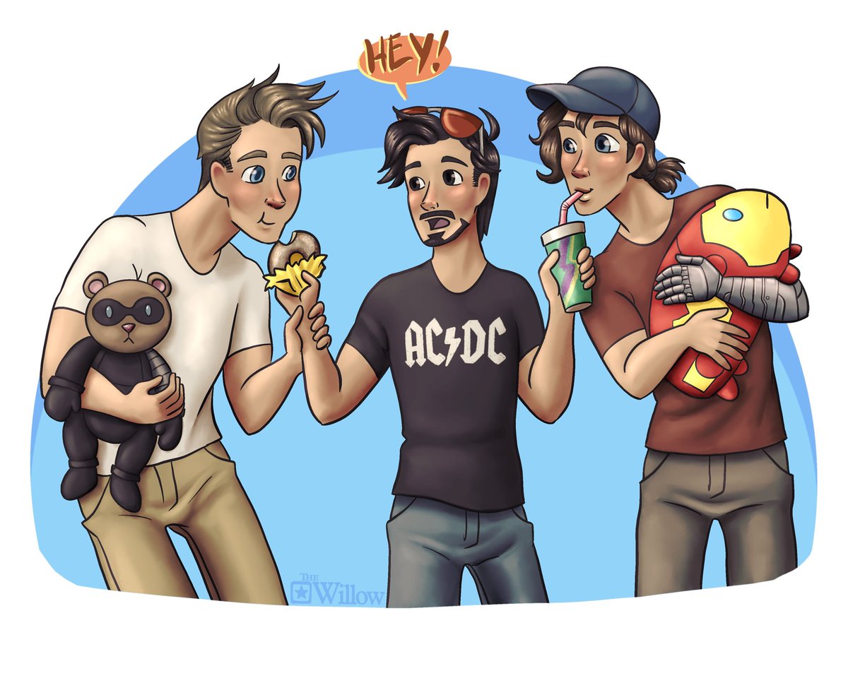 IamtheWillow29's tweet photo. Steve and Bucky stealing Tony's snacks 🤣🤣🤣
#artpost #ArtistOnTwitter #digitalart #fanart #stuckony #stevebuckytony #winterironshield https://t.co/rg0jZ9XT3I
