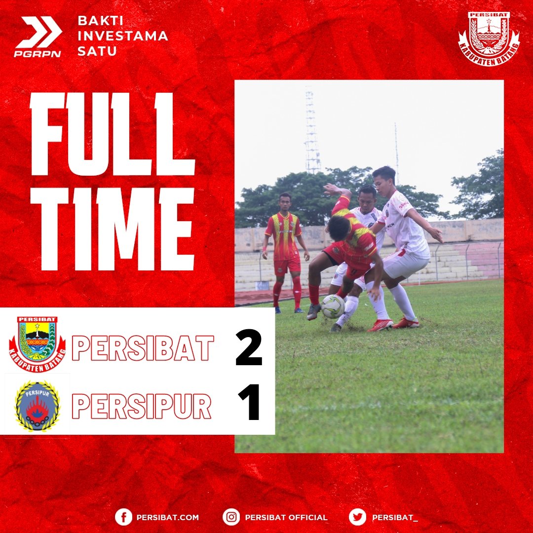 Alhamdulilah 3 Point
.
FULLTIME 
PERSIBAT 2 - PERSIPUR 1
dua gol dicetak oleh <a href="/yusron1999/">AmrullahYusron</a>
.
.
#PersibatBatang #BangkitBersama #Liga3Jateng