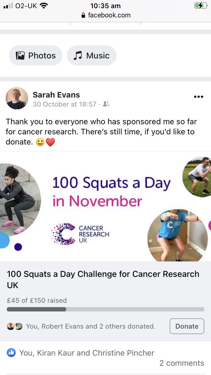 facebook.com/donate/6855942… I’m taking part in this fundraiser to raise money for cancer research during November. 🙂 #fundraiser