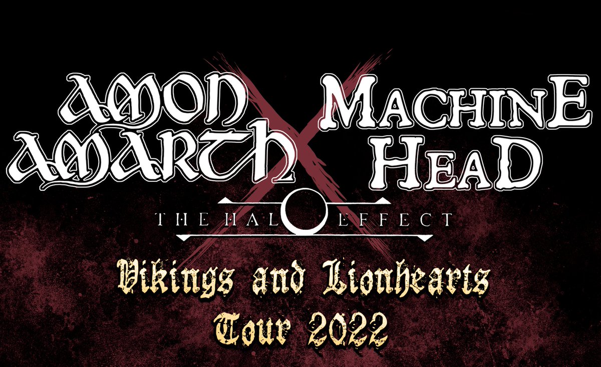 Amon Amarth & Machine Head drar på Europeisk arenaturné. Med seg har de special guest, The Hallow Effect. Fredag 23. september 2022 spiller de i Oslo Spektrum. Billetter i salg fra 5. november kl. 11. bit.ly/3bsbDL9 @ticketmasterNO, @unitedstagenor