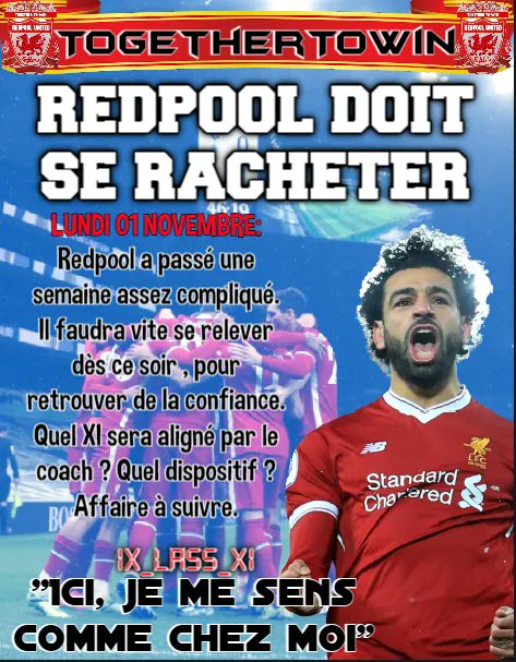 🚨La une du jour🚨

▶️"Redpool doit se racheter"

▶️"Ici, je me sens comme chez moi" (✍️Lass)

▶️"Quel XI sera aligné ?" 

#TogetherToWin 🔴⚪