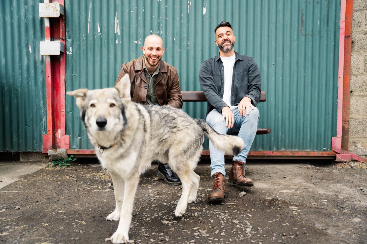 Seeingothers's tweet photo. This dug interrupted our photo shoot but us and him are buzzing for the release of next single “Halcyon” on Friday 5th Nov! #seeingotherpeople #halcyon 

Photo by Rory Barnes https://t.co/bK2IkUCKAf