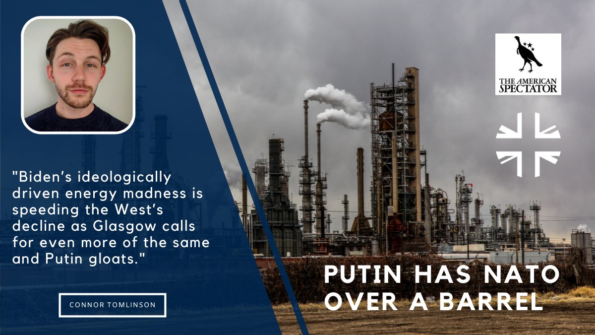 SummitEco's tweet photo. 💬 "Biden’s ideologically driven energy madness is speeding the West’s decline as Glasgow calls for even more of the same and Putin gloats."

✍️ Our Policy Director, @Con_Tomlinson, writes for @amspectator ahead of the #COP26 summit ⬇️
https://t.co/qArZOIHuXP https://t.co/jYaZV1nqtT