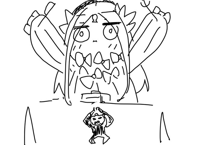 モレーの宝具っぽいぐだ子とぷにアビーちゃん 