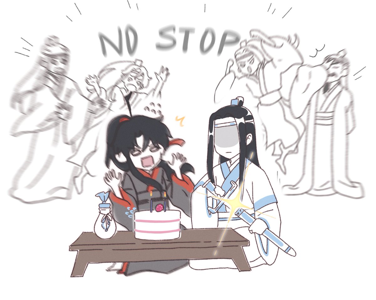 I realised I almost forgot wei ying bday! Couldn't make anything new this year but last year's comic still a gem 🎂🗡 