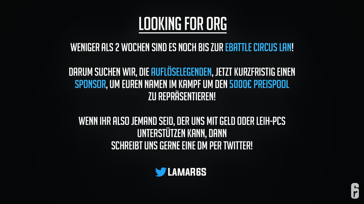 LamaR27_'s tweet photo. LOOKING FOR ORG!💊

Bitte teilen und relevante Personen taggen!❤️
#AuflöseLegenden #R6S #LFO #LookingForOrg https://t.co/WPk13ov15B