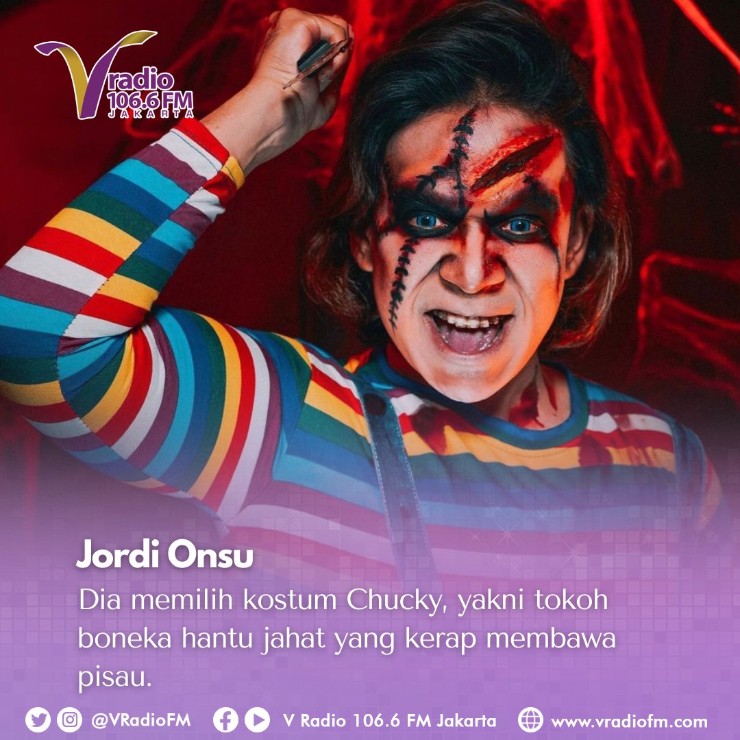 vradiofm's tweet photo. Mereka tampil total dengan kostum yang seram dan sangat mengesankan. V Listener penasaran seperti apa karakter yang diusung masing-masing keluarga The Onsu?
#VRadio #Info #VUpdate #Viral #TheOnsu #Halloween https://t.co/Hiy6WQ46OV