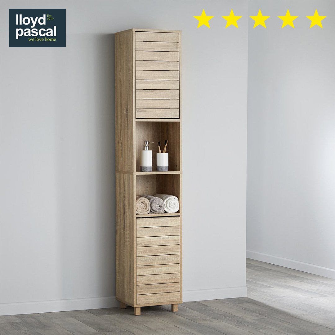 Lloyd_Pascal's tweet photo. The Maia Tallboy - our product of the month! It comes as part of a full range of light oak wood effect bathroom products.🌟

#furniture #tallboy #lightoak #bathroomtallboy #bathroomstorage #productofthemonth #homestorage #tallstorage #bathroom #interiordesign #bathroomdesign https://t.co/XhTatPyQwA