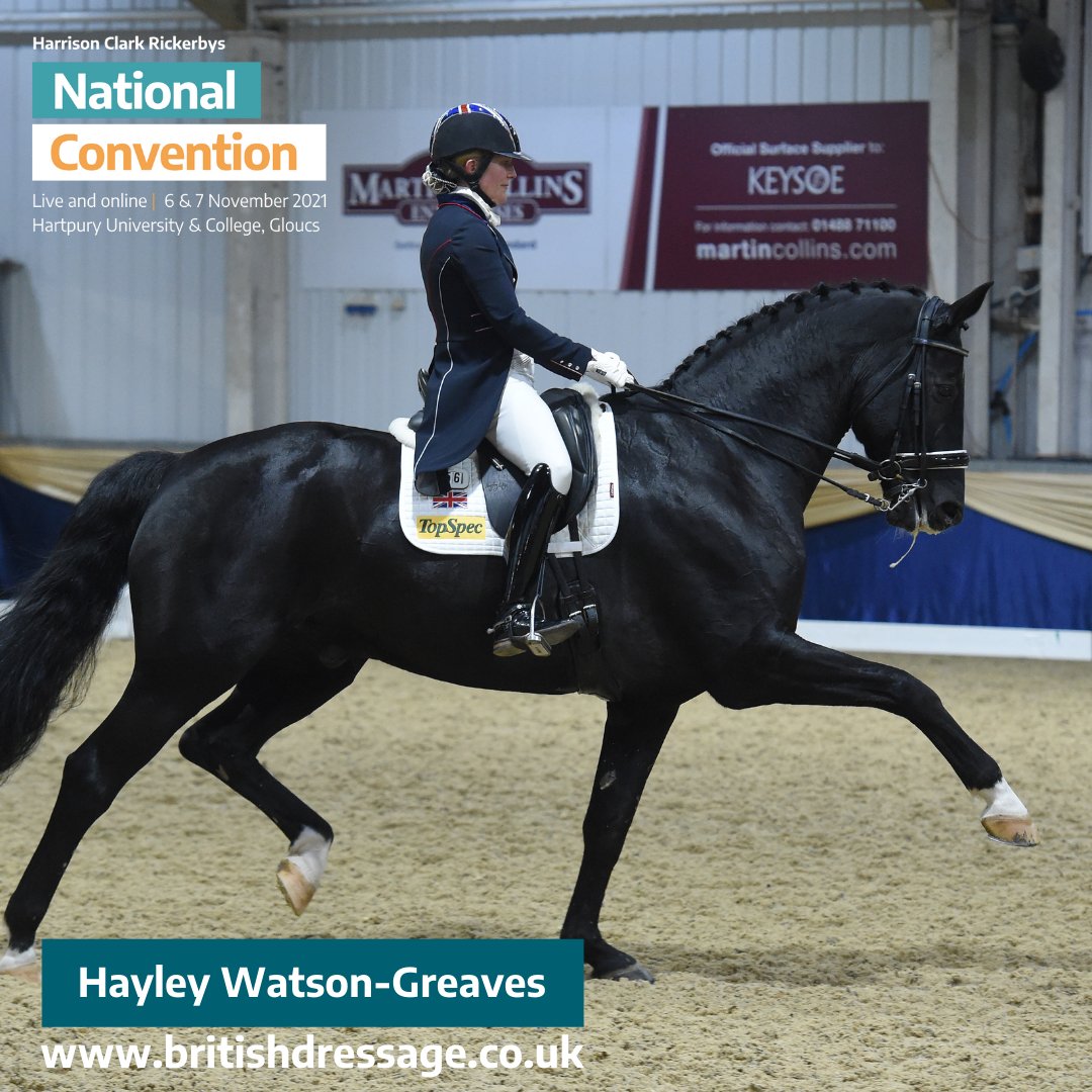 britishdressage's tweet photo. Hayley Watson-Greaves and Louise Bell join the @HCRlaw National Convention demo rider line up! Louise &amp; Into the Blue ride their GP Freestyle on Saturday, with Hayley &amp; Rubins Nite showing us Grand Prix training on Sunday 🏆 Be there online or in person: https://t.co/j925d4nFi6 https://t.co/EEg3G2ssNT