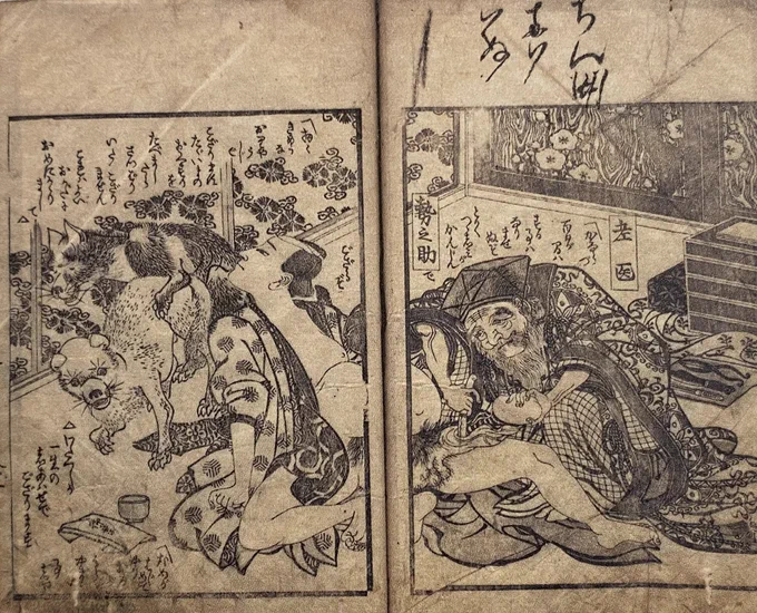 私が知る唯一の男根手術の春画

老医者は慣れた手つきで男根の皮を切っている。見ているだけで痛い。

医者「絶対に百日はセックスしてはだめですよ。慎みが肝心ですぞ。渡した薬を飲めば、痛みはなくなります。」

この頁しか知らないから、ハッキリとはわからないが、男根を大きくする為の手術かなぁ 