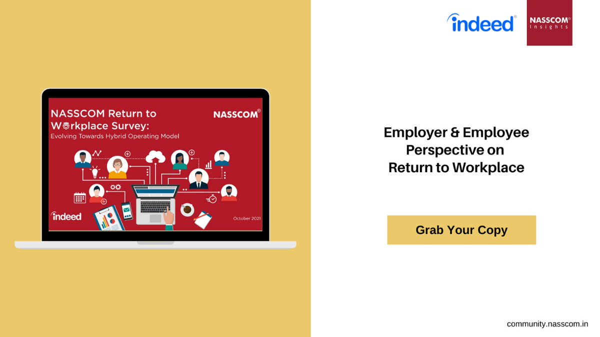 NasscomR's tweet photo. #NewReport
NASSCOM Return to Workplace Survey – Evolving Towards Hybrid Operating Model
Download: https://t.co/rTsdIfb17k
@indeed @sangeetagupta29 @achyutaghosh @aniketSudhanshu
#ReturntoWorkplace #FutureOfWork #Digitization #Automation #ML #AI #DigitalWorkplace #HR https://t.co/HuyrC2kFtm