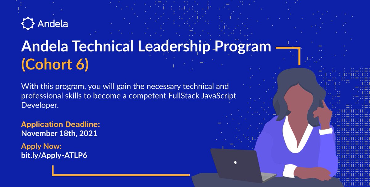 Hello #RwOT 
Applications to cohort 5 closed last week &amp; we are now accepting applications to Cohort 6. Apply here if interested: bit.ly/Apply-ATLP6 &amp; share with any aspiring #Devs in your network. 🙌🏾

Don't miss this opportunity to be worldclass 🚀🔥