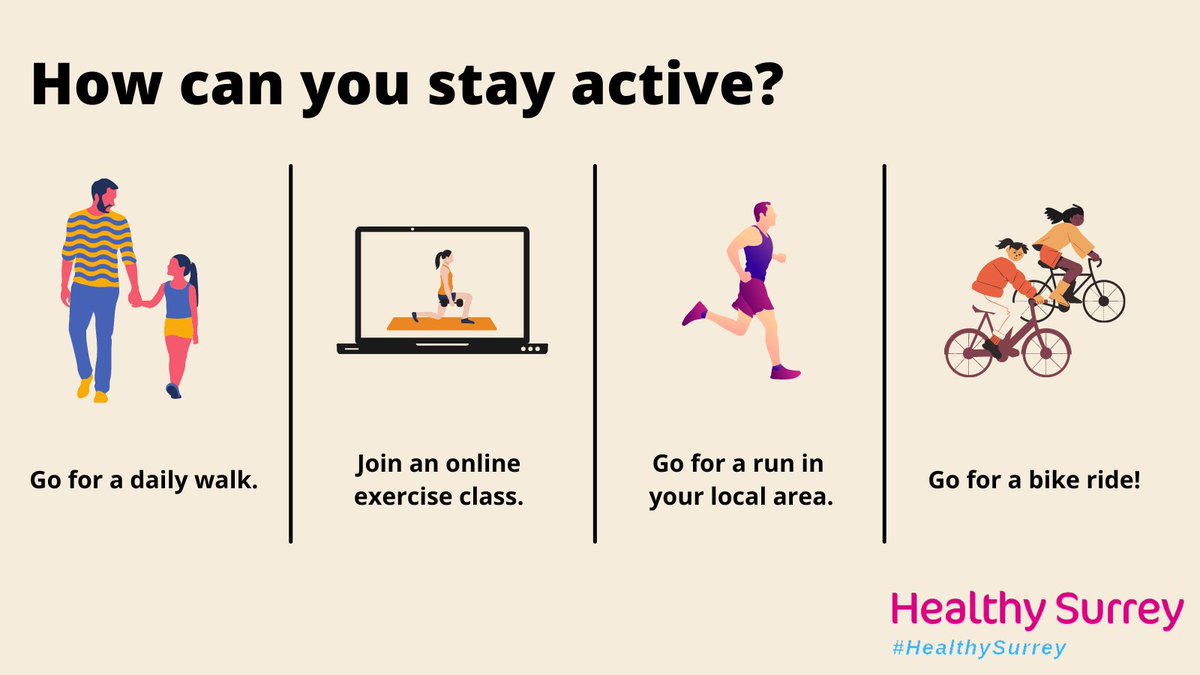 HealthySurrey's tweet photo. Make the most of the dry weather today! Get moving, staying active is great for your mind and body. Go for a brisk walk after work or take in some fresh air on a bike ride during your lunch break. What are you doing to stay active? π³πΆββοΈ https://t.co/rcrROvcClu