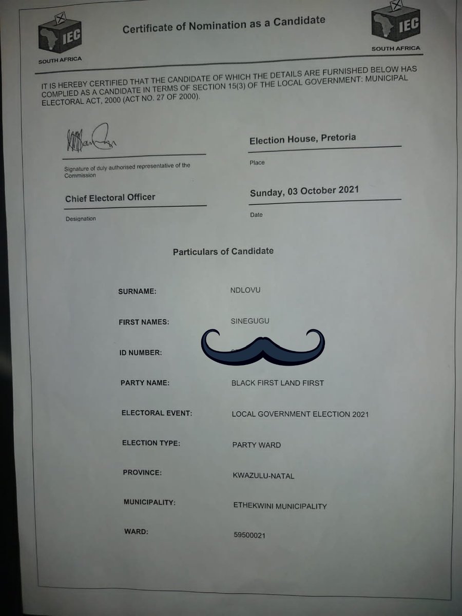 Mngxitama2's tweet photo. Also, the IEC has ommitted the name of the BLF ward councillor candidate in ward 21 Ethekwini Metro. The IEC (@IECSouthAfrica) had issued a certificate for the BLF candidate but ommitted her name on the ballot.
#VoteBLF
#LGE2021
#VoteForYourLife https://t.co/4ytmUHIoVd