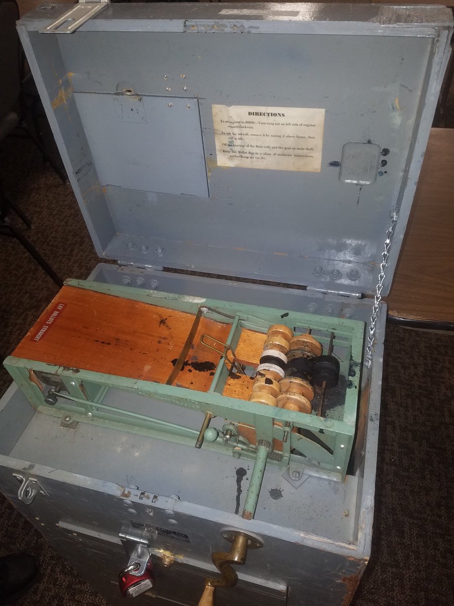 Our Ballots are open for our local union elections! This ballot machine has been working for us since the 70s!!