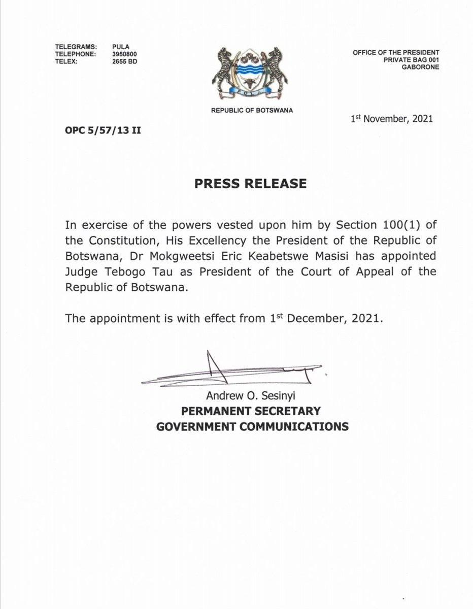 Botswana Government tweet media