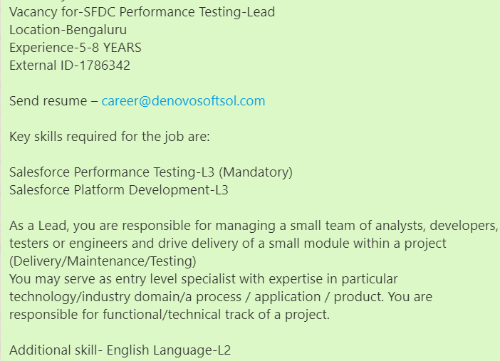 denovosoftsol's tweet photo. #denovojobs #denovo
Vacancy for-LTE-Long Term Evolution-Developer
Location-Bengaluru
Experience-3-5 YEARS
External ID-1716342

Send resume – career@denovosoftsol.com
#LongTermEvolution #CProgramming #LinuxSystemsProgramming #seniordeveloper #linuxsystem #progrmming https://t.co/HzlJ8GUP3U