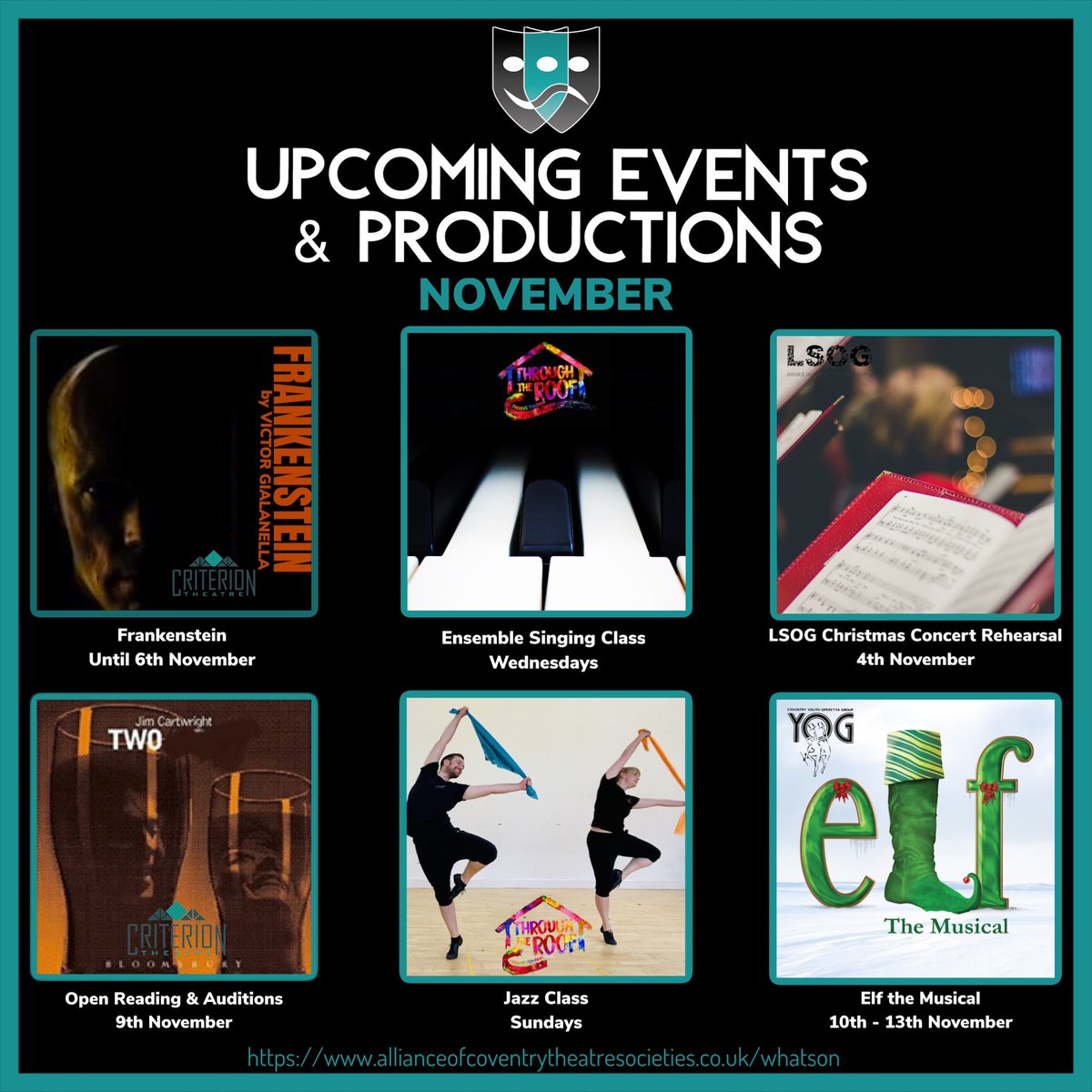 CoventryACTS's tweet photo. Here you can find all the events and productions which are taking place during November… 

https://t.co/0HxITG7PhJ https://t.co/zk3EYv7ywq