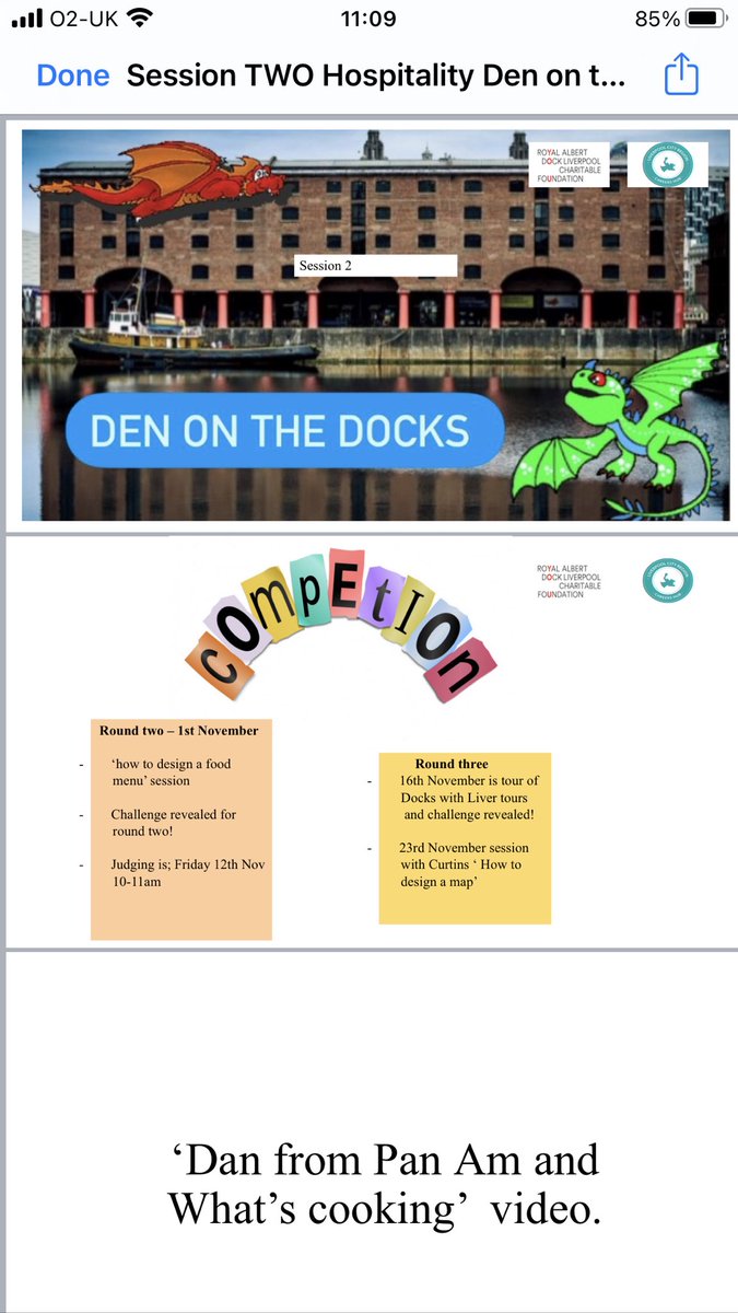 AlbertDockCF's tweet photo. Den on the Dock enterprise programme 2nd round got underway this morning ⁦@speakrs4schools⁩ with our SEND schools. Thank you Dan from ⁦@PANAM_LIVERPOOL⁩ for your superb presentation and ⁦@ClaireCaddick2⁩ for hosting 😀 https://t.co/y1PVXjBbeR
