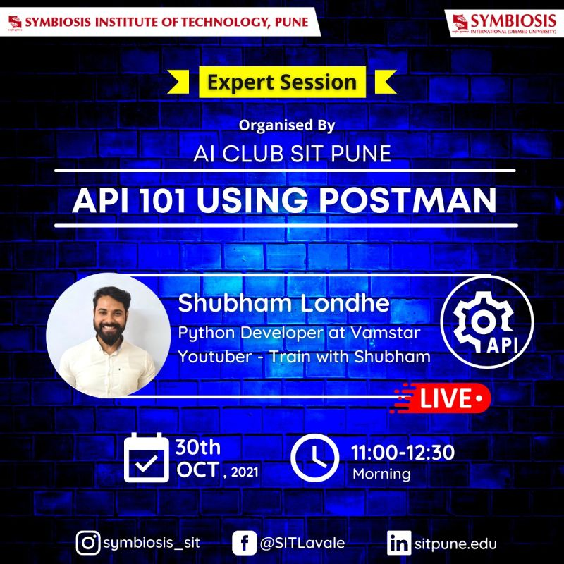 TrainWitShubham's tweet photo. What's the best part about weekends?
You get to talk to students via webinars and workshops.
Grateful
#PostmanAPI101
#scriptwinterofcode https://t.co/Hy9nj5yDjQ