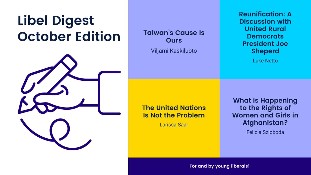 IFLRY's tweet photo. Check the latest Libel's articles recap: women's rights in #Afghanistan, threats to #Taiwan's security and many more available here: https://t.co/Gp4ne5h5F4 https://t.co/UlNhscXAU1