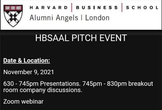 HBSAlumniAngels's tweet photo. HBSAAL PITCH EVENT
Nov 9, 2021
6:30 - 7:45pm Presentations
#harvard #harvarduniversity #harvardbusinessschool #hbsalumni #technology #companies #media #marketing #fintech #healthcare #pitchevent #investment #angelinvestors #angelinvesting #krowd #Intellibonds #BeneTalk https://t.co/nLGbZK0N8S