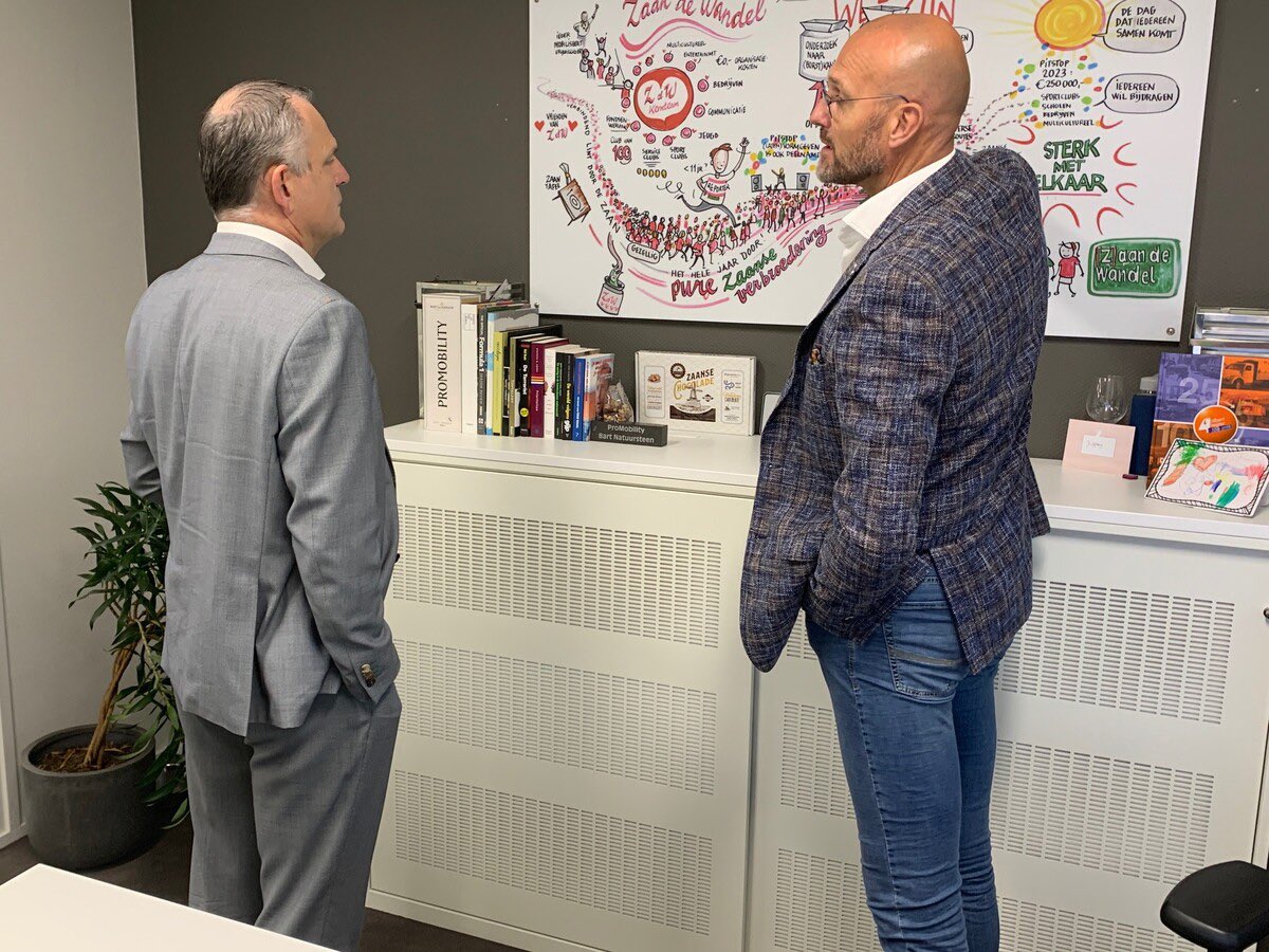Het is de #WeekvandeZaanseOndernemer! Met iedere dag een bezoek van een van de wethouders aan een inspirerende ondernemer. We trappen af met een bezoek van <a href="/SlegersGerard/">Gerard Slegers</a> aan <a href="/ProMobility/">ProMobility</a>. Een gesprek over #mobiliteit, #bereikbaarheid en #duurzaamheid. 👉bit.ly/3pS6UuV