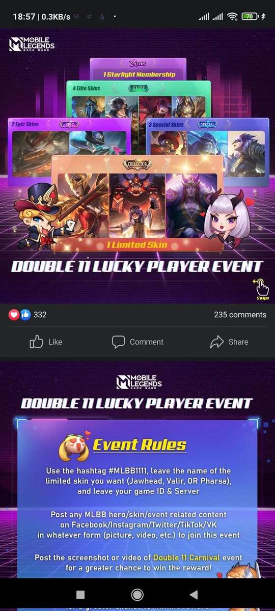 janeeesis's tweet photo. @MobileLegendsOL #MLBB1111

Zhask EPIC LIMITED SKIN "BONE FLAMEN" 🥺💖
332406811 (3651) https://t.co/5rBYNN5bAz