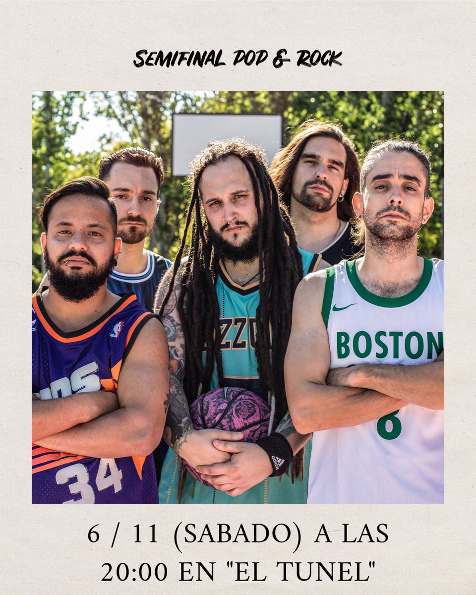 🎸SEMIFINAL POP &amp; ROCK🎸
Este sábado día 6, en el espacio “El Tunel” (C. Maria Carmen Soldevilla, 7, Barrio Oliver) a las 20:00
¿Nos vemos allí?🤘🏻🔥
