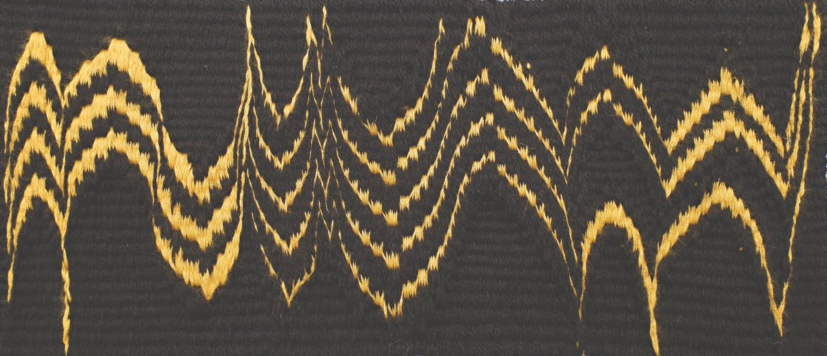 britishtapestry's tweet photo. "Silk Road" by Sarah Mclean in our 'Threads in Sheds' exhibition @whitchurchmill "...how yellow can glow like gold" #whitchurchsilkmill #britishtapestrygroup #threadsinsheds catalogues for this and other of our exhibitions can be bought from our website https://t.co/MyTAxkiV7p