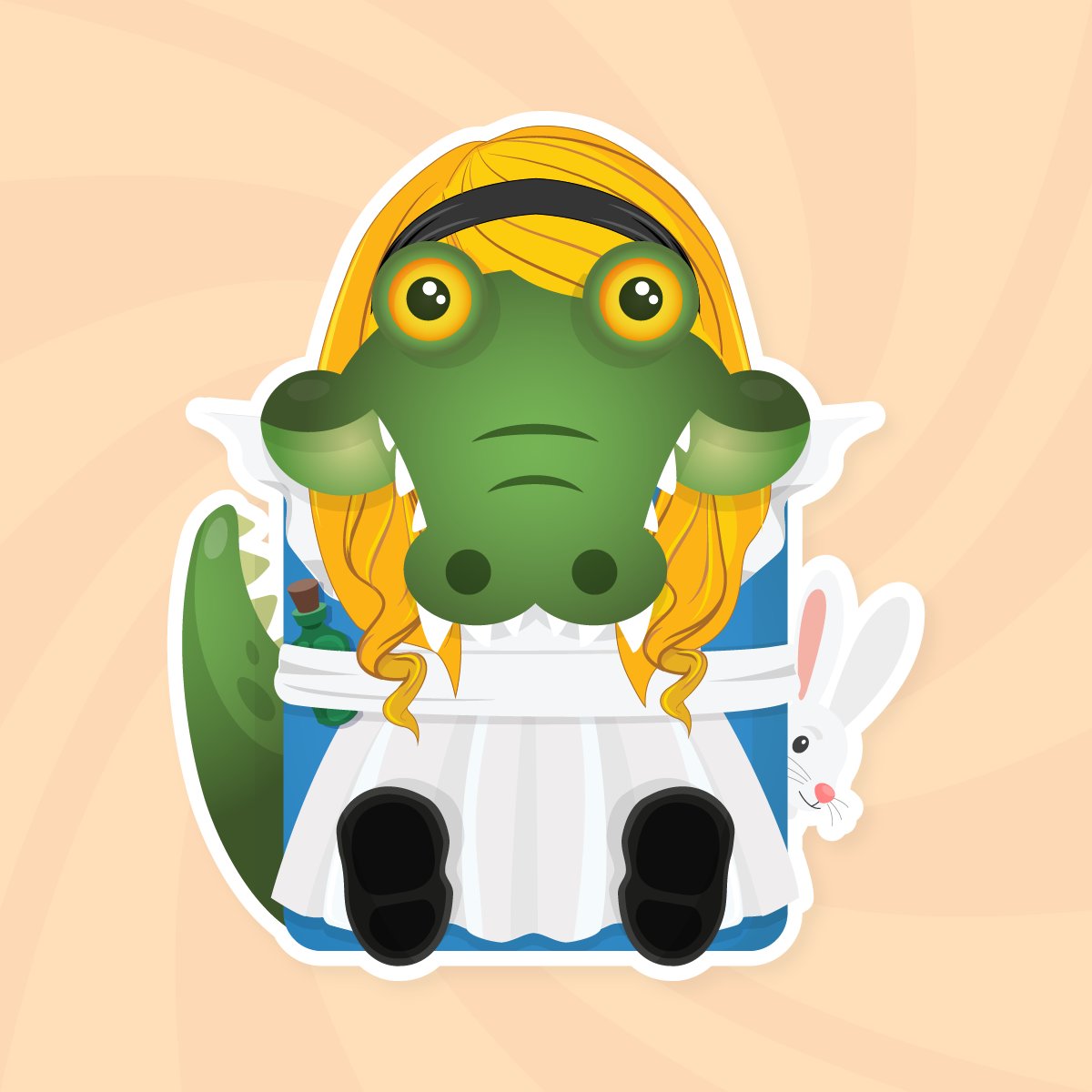 crocblocknft's tweet photo. Curiouser and curiouser!

#NFT #NFTs #nftcollector #NFTcollectibles #NFTartist #NFTart #crocblocknft #OpenSeaNFT #NFTLaunch #Cryptoart #Aliceinwonderland https://t.co/TgyGXe76hT